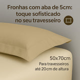 Jogo De Cama Super King 4 Peças 1000 Fios Acetinado Algodão